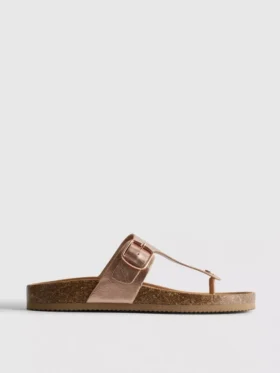 Mulesandaler med T-rem och spänne