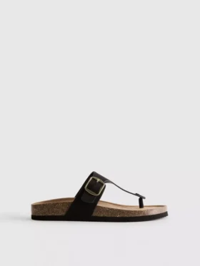 Mulesandaler med T-rem och spänne