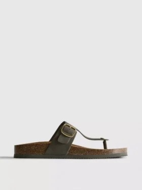 Mulesandaler med T-rem och spänne