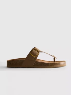 Mulesandaler med T-rem och spänne