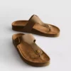 Mulesandaler med T-rem och spänne