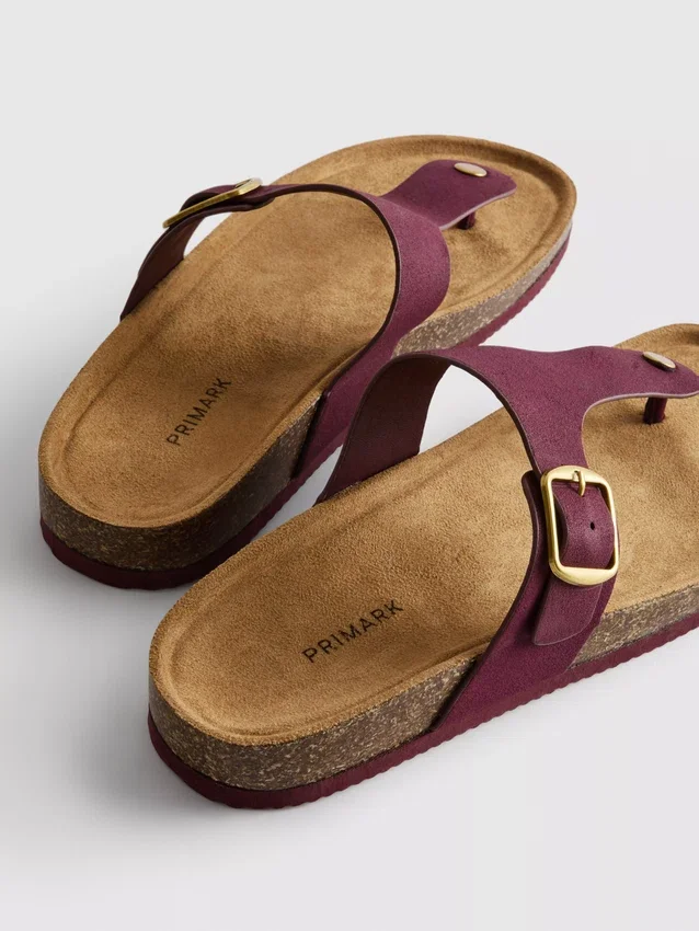 Mulesandaler med T-rem och spänne