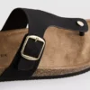 Mulesandaler med T-rem och spänne