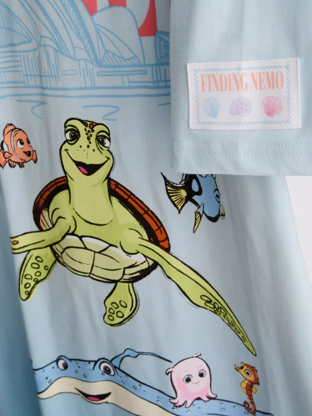 Nattlinne i bomull med motiv från Disney Pixars Hitta Nemo