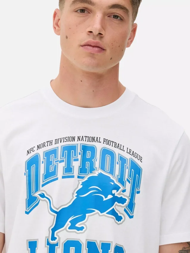 NFL Detroit Lions-t-shirt med tryck