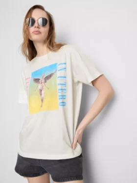 Nirvana-T-shirt i bomull med regnbågsmotiv