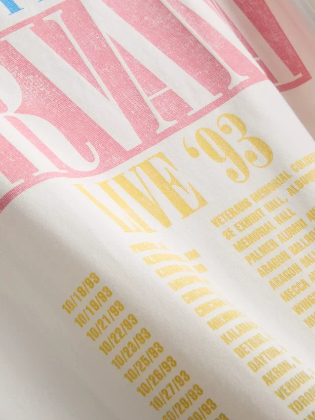 Nirvana-T-shirt i bomull med regnbågsmotiv