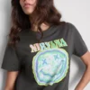 Nirvana-T-shirt i tvättad bomull