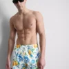 Orange badshorts med struktur