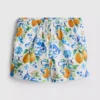 Orange badshorts med struktur