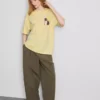 Oversized grafisk boyfriend-T-shirt i bomull