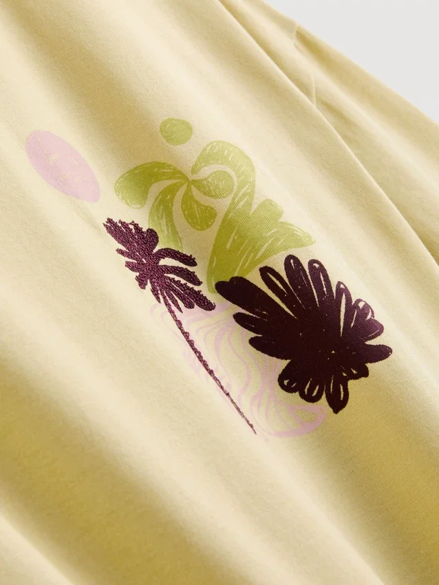 Oversized grafisk boyfriend-T-shirt i bomull
