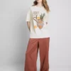 Oversized T-shirt i bomull i gammaldags stil