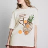 Oversized T-shirt i bomull i gammaldags stil