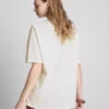 Oversized T-shirt i bomull i gammaldags stil