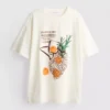 Oversized T-shirt i bomull i gammaldags stil