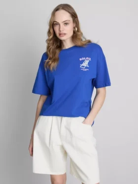 Oversized T-shirt med Soleil-tryck