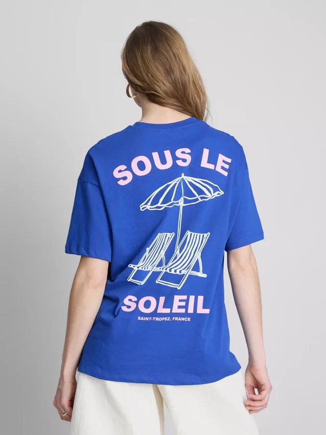 Oversized T-shirt med Soleil-tryck