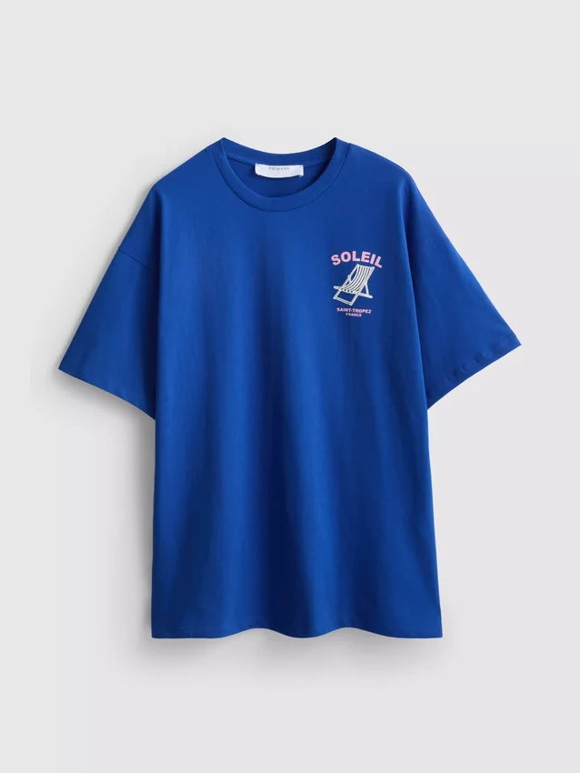 Oversized T-shirt med Soleil-tryck