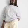Oversized-tröja i 98 med småblommigt mönster
