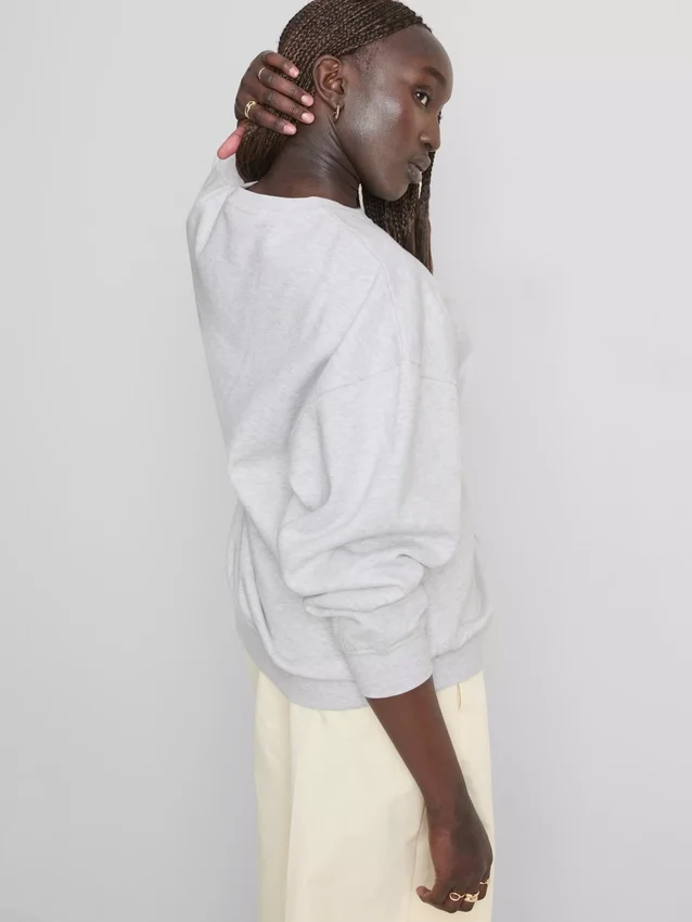 Oversized-tröja i 98 med småblommigt mönster