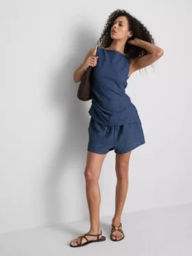 Paula Echevarría avslappnade skrynkliga shorts