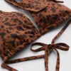Paula Echevarría bikiniöverdel med leopardmönster och halterneck