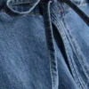 Paula Echevarría – byxor med vida ben i bomullsrik denim