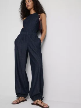Paula Echevarría haremsbyxor i bomullsrik denim