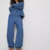 Paula Echevarría haremsbyxor i bomullsrik denim