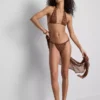 Paula Echevarría leopardmönstrade glittrande bikinitrosor