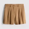 Paula Echevarría plisserade bermudashorts