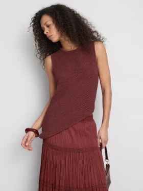 Paula Echevarría stickad asymmetrisk topp