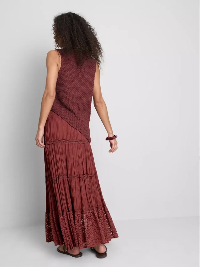 Paula Echevarría stickad asymmetrisk topp