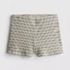 Paula Echevarría stickade randiga minishorts