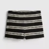 Paula Echevarría stickade randiga minishorts