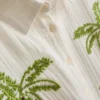Paula Echevarría strandskjorta i bomull med broderade pärlor