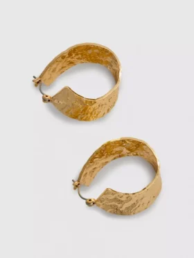Paula Echevarría texturerade ovala ringörhängen