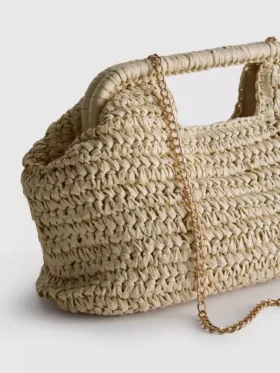 Paula Echevarría vävd crossbody-väska