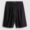 Plisserade bermudashorts