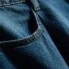 Plisserade flare-shorts i bomullsrik denim