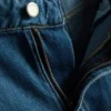 Plisserade flare-shorts i bomullsrik denim