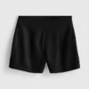 Plisserade shorts i linneblandning