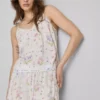Pyjamas-cami-top med blommönster