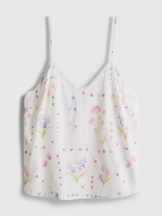 Pyjamas-cami-top med blommönster