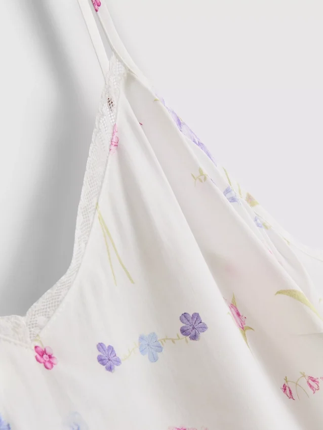Pyjamas-cami-top med blommönster