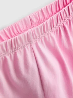 Pyjamasar i bomull med kortärmad T-shirt