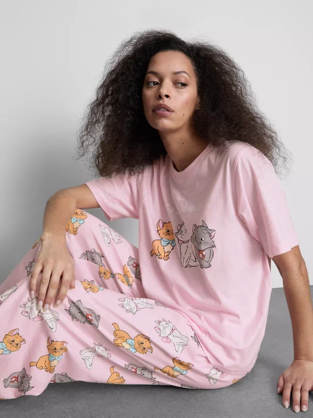 Pyjamasar i bomull med motiv från Disneys ”Aristocats”