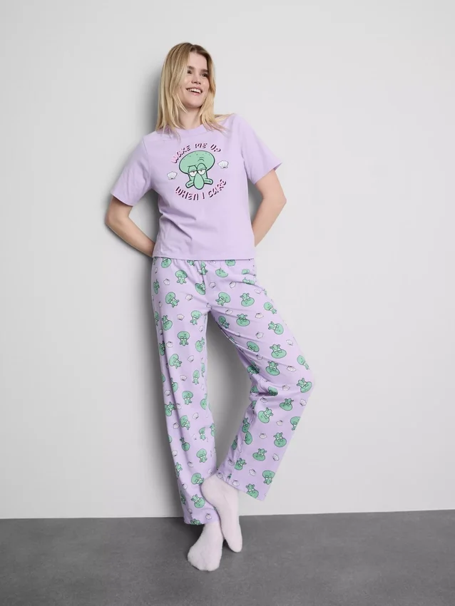Pyjamasar i bomull med SpongeBob SquarePants-motiv