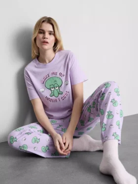 Pyjamasar i bomull med SpongeBob SquarePants-motiv